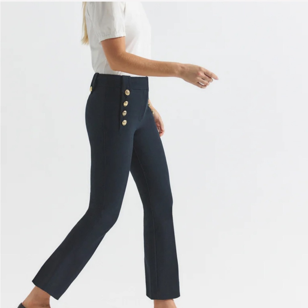 NWT Derek Lamb 10 Crosby Robertson Flare Crop Trouser - Picture 2 of 15